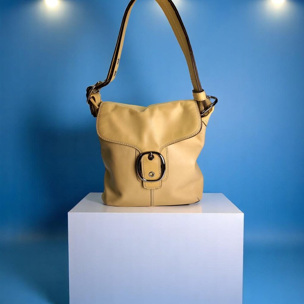 COACH Bleecker Shoulder Bag in Canary yellow